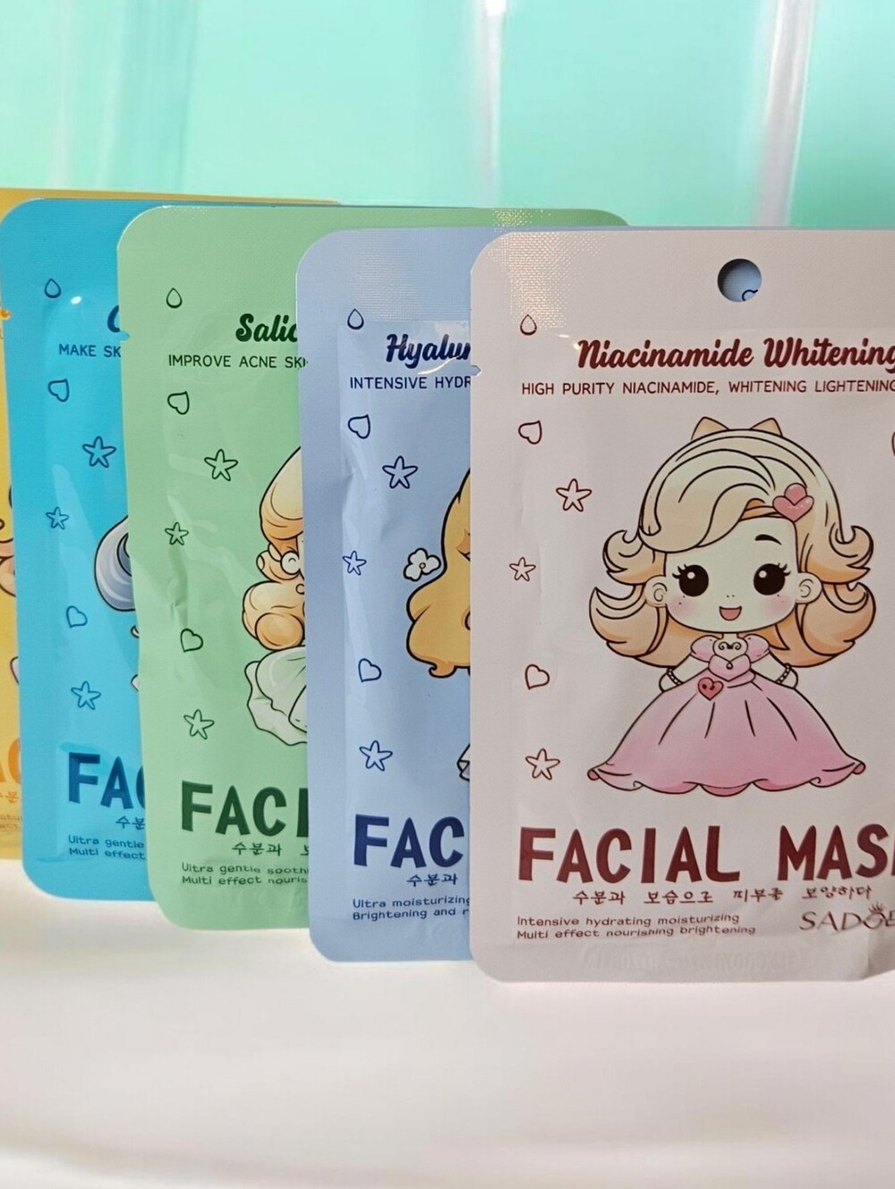 SADOER HYDRATING, MOISTURIZING,  NOURISHING & Whitening  FACIAL MASKS 5 PC